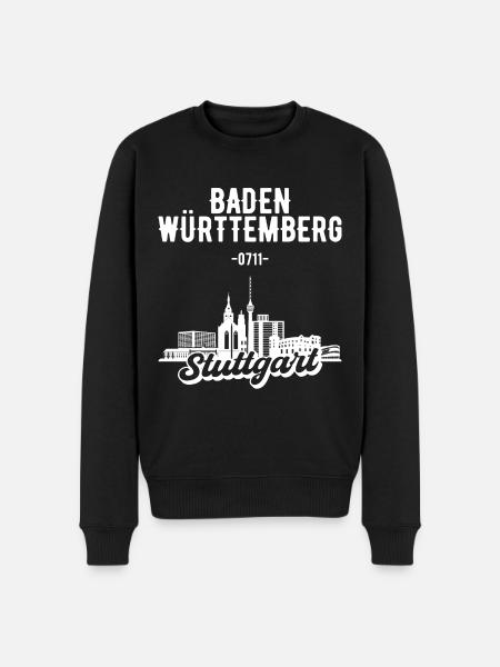 Stuttgart Baden Württemberg Skyline - Männer Premium Bio Pullover - Schwarz