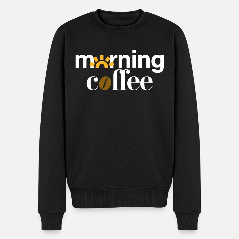 café du matin - Pull Premium bio Homme - noir