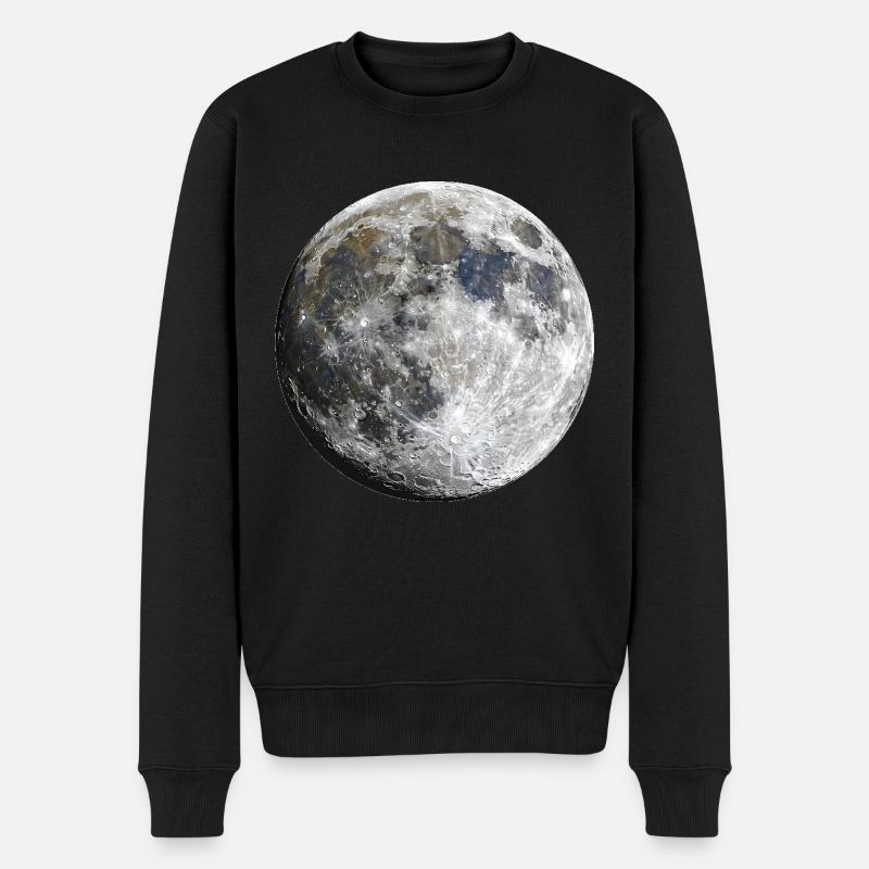 Moon - Männer Premium Bio Pullover - Schwarz