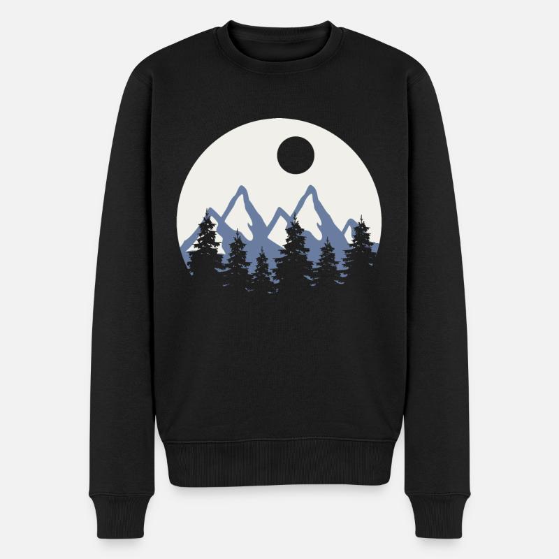 Travel - Männer Premium Bio Pullover - Schwarz