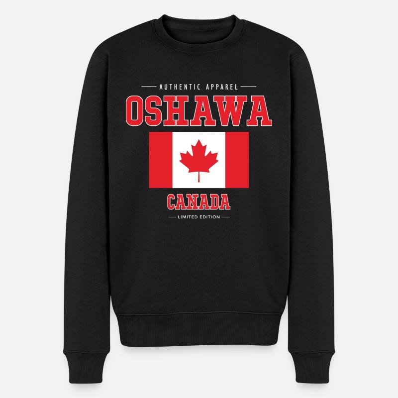 Oshawa - Männer Premium Bio Pullover - Schwarz