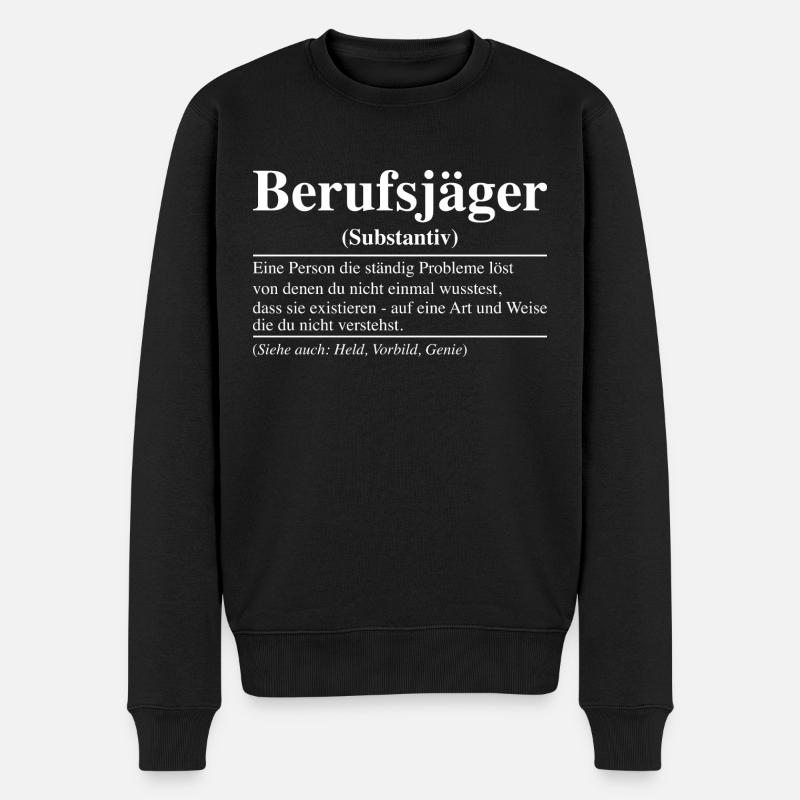 Berufsjäger Berufsjägerin Jäger - Männer Premium Bio Pullover - Schwarz