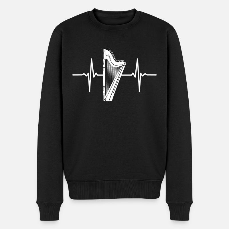Harpes harpes - Pull Premium bio Homme - noir