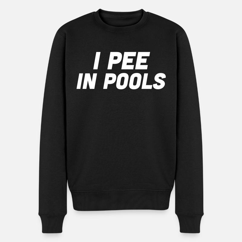 I pee in Pools - Men's Premium Organic Jumper - black