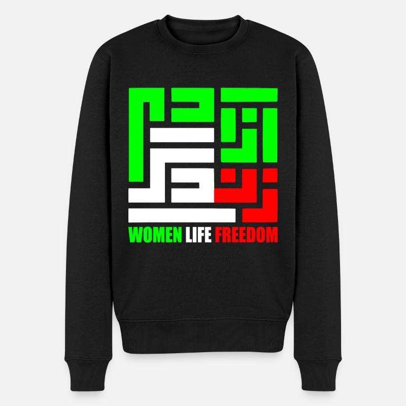 Women life freedom - Männer Premium Bio Pullover - Schwarz