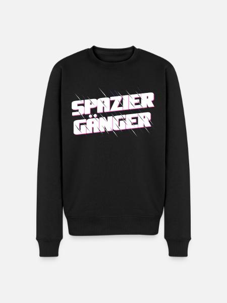Spaziergänger - Männer Premium Bio Pullover - Schwarz