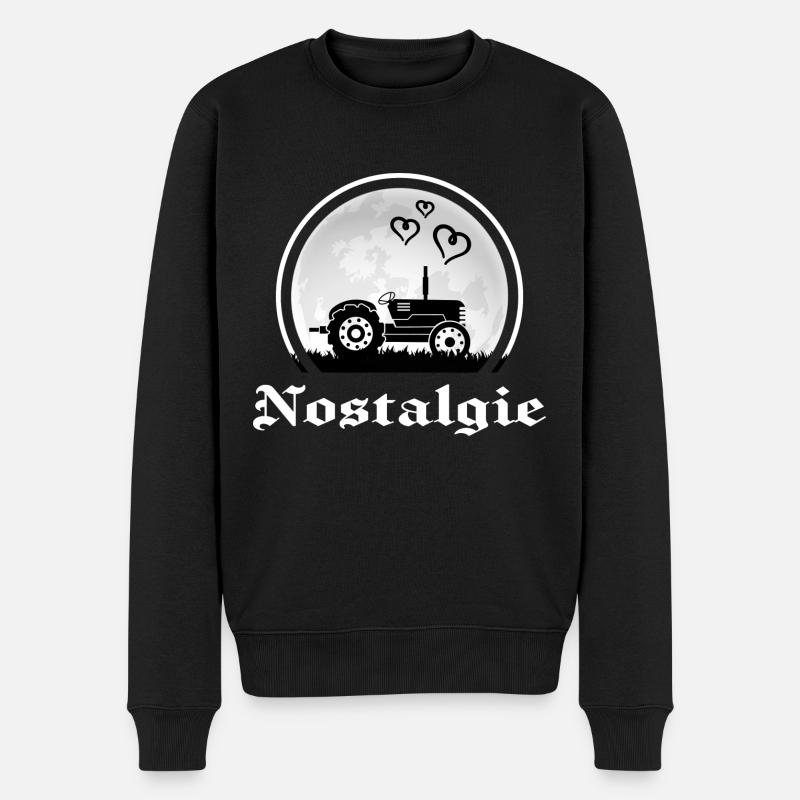 Traktor Traktorfahrer "Trecker-Nostalgie" - Männer Premium Bio Pullover - Schwarz