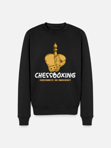Schachboxen - Schachmatt Oder Knockout Schachboxen - Männer Premium Bio Pullover - Schwarz