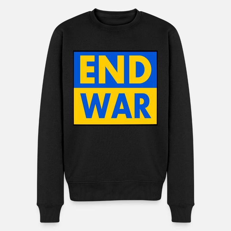 End war - Männer Premium Bio Pullover - Schwarz