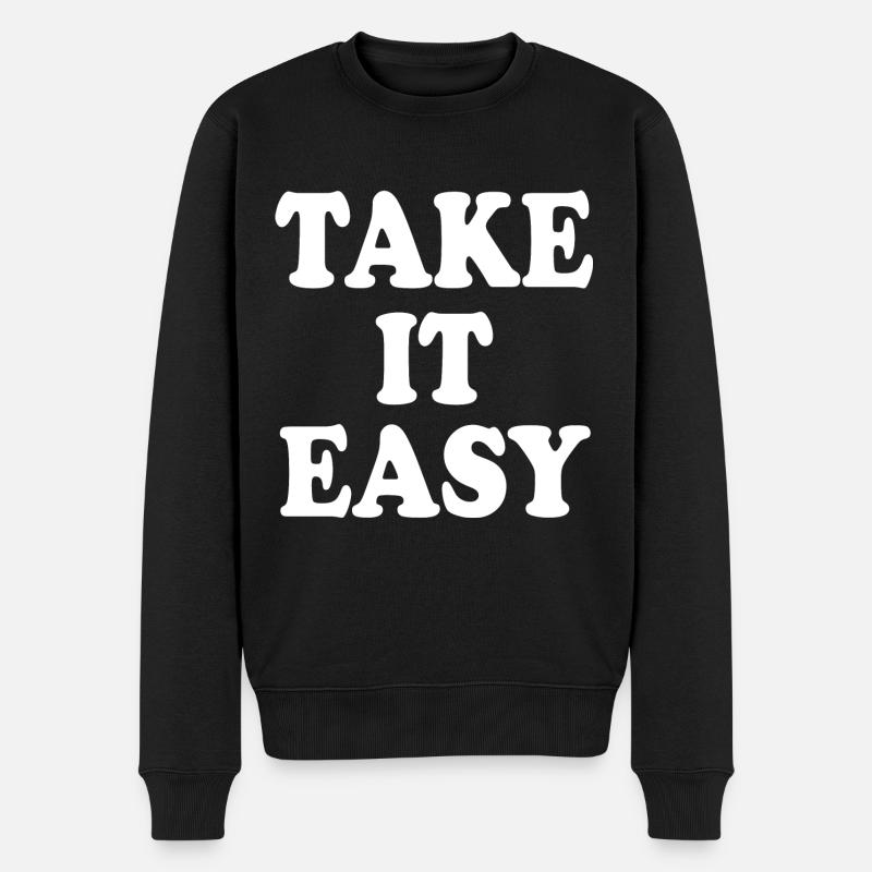 Take it easy - Pull Premium bio Homme - noir