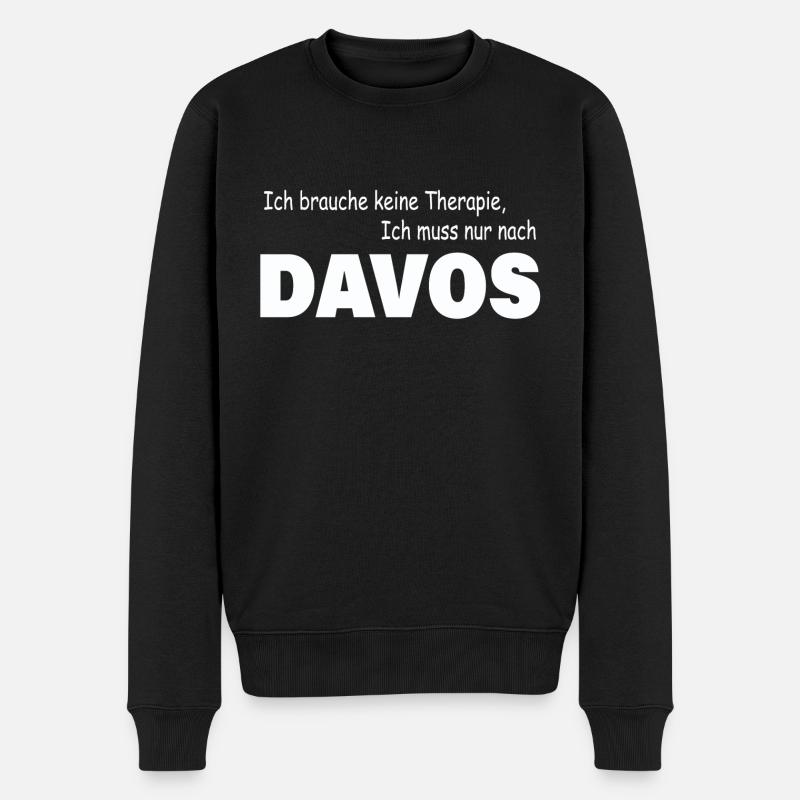 Thérapie DAVOS - Pull Premium bio Homme - noir