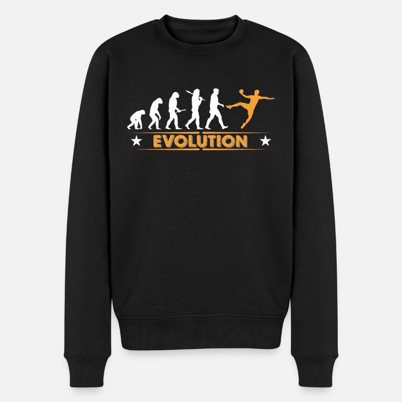 Handball Evolution - orange/weiss - Men's Premium Organic Jumper - black
