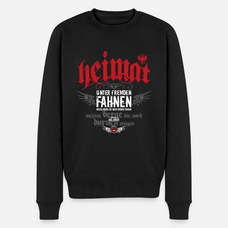 Heimat unter fremden Fahnen - Männer Premium Bio Pullover - Schwarz