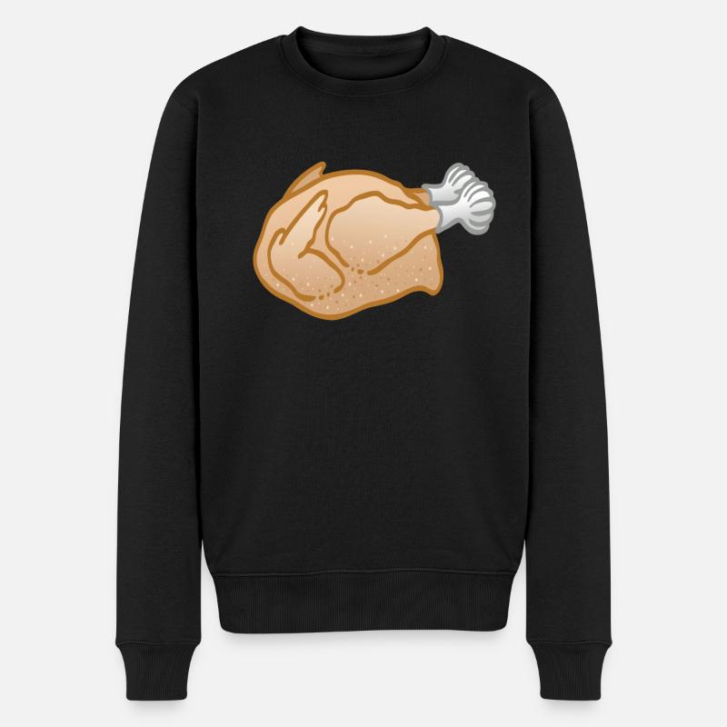 Brathähnchen Braten - Männer Premium Bio Pullover - Schwarz