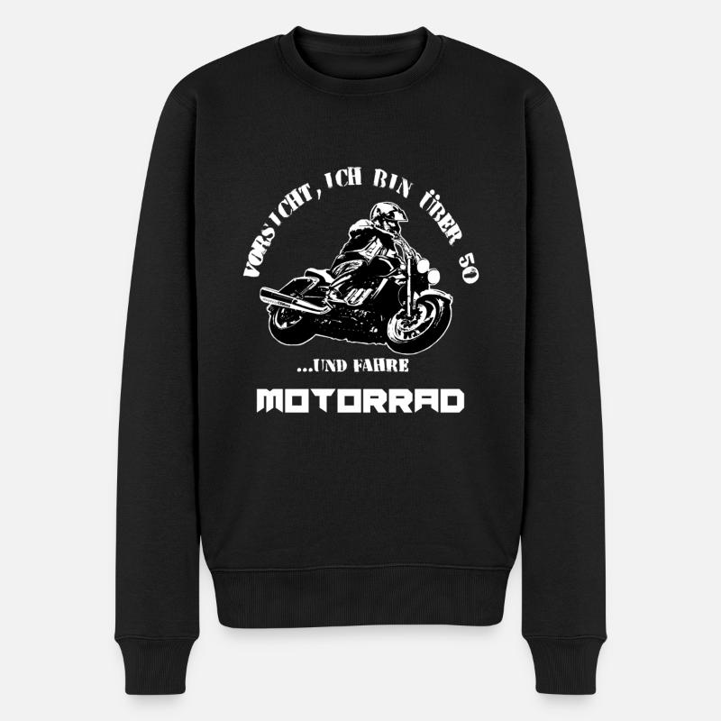 Motorrad Ü50 Rocket 3 Spruch - Männer Premium Bio Pullover - Schwarz