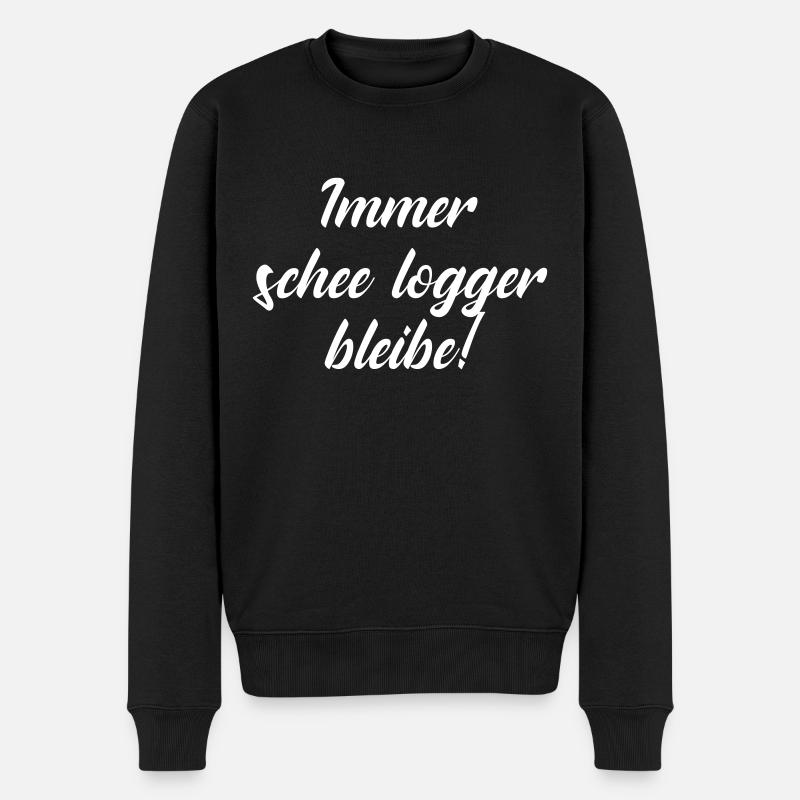 Frankfurt Hessisch Hessen logger bleibe - Männer Premium Bio Pullover - Schwarz