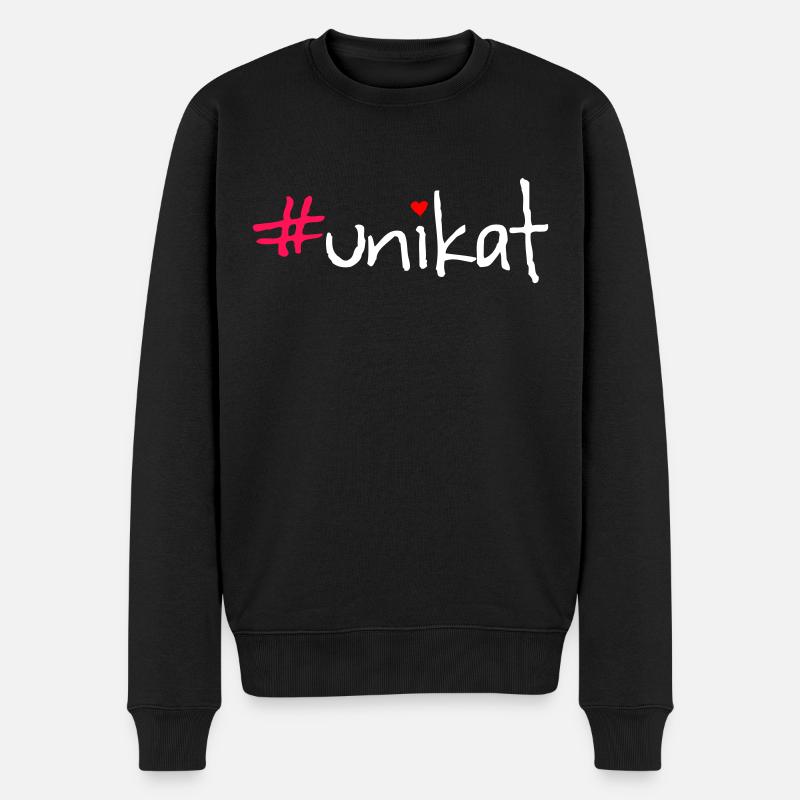 #unikat - Männer Premium Bio Pullover - Schwarz