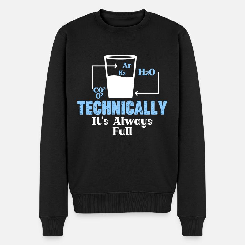 Technically, it's always crowded - - Men's Premium Organic Jumper - black