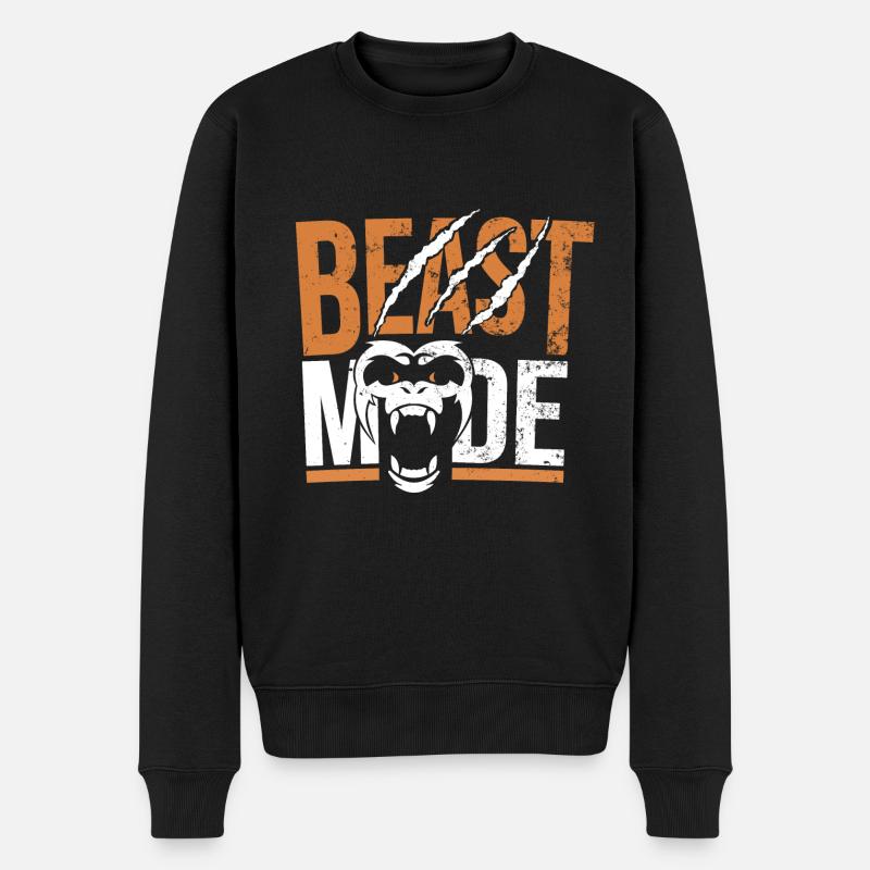 Sport Fitness - Beast Mode - Männer Premium Bio Pullover - Schwarz