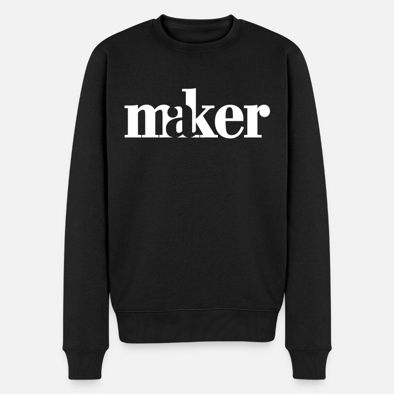 maker - Männer Premium Bio Pullover - Schwarz