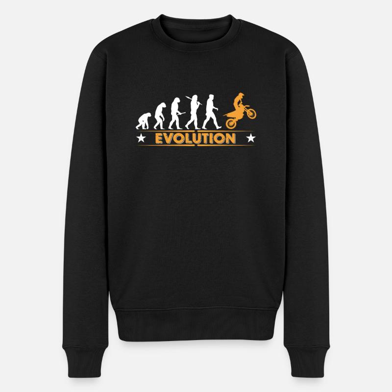 Motocross Evolution - orange/weiss - Pull Premium bio Homme - noir