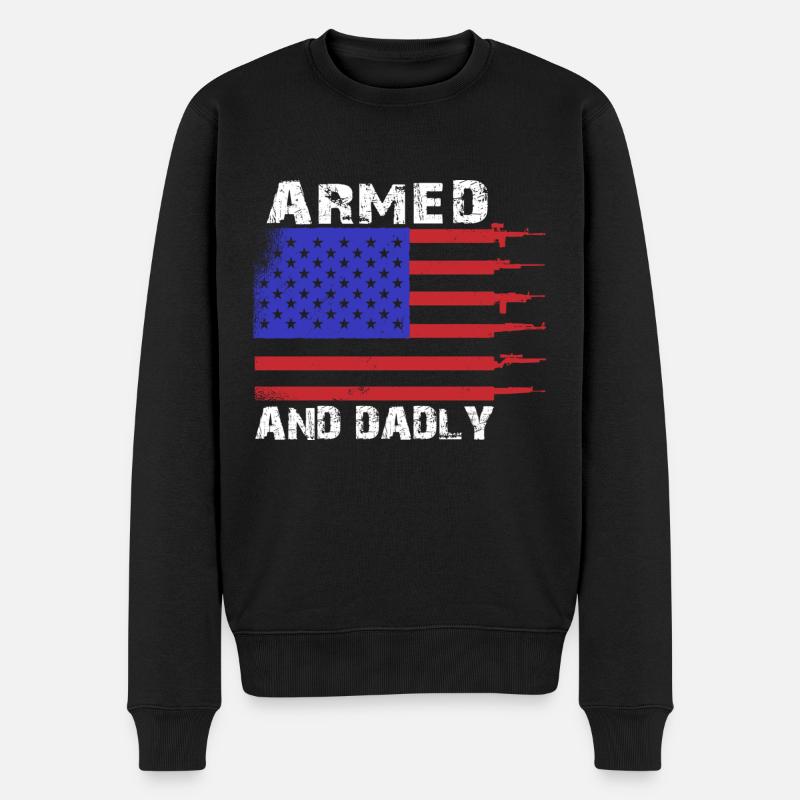 Pères paternels armés et paternels - Pull Premium bio Homme - noir