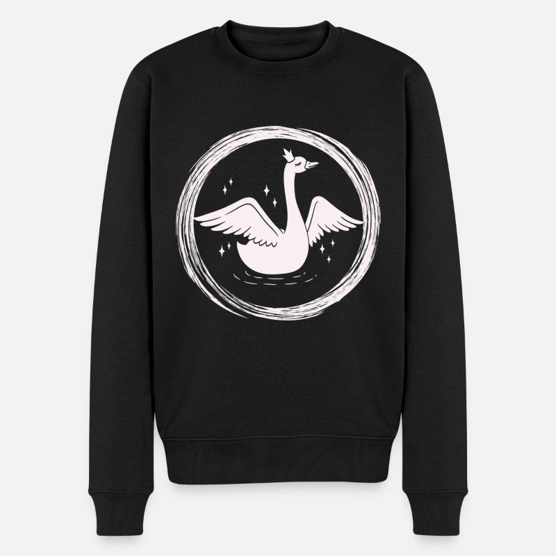 Cygne - Royal - Royal - Couronne - Pull Premium bio Homme - noir