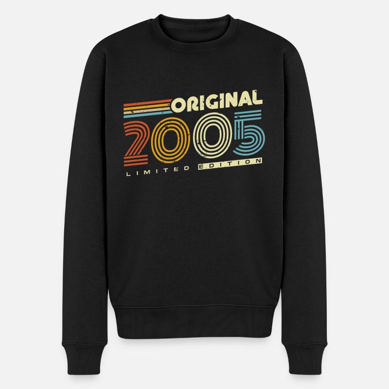 Original 2005 Jahrgang Retro Geburtstag Geschenk - Männer Premium Bio Pullover - Schwarz