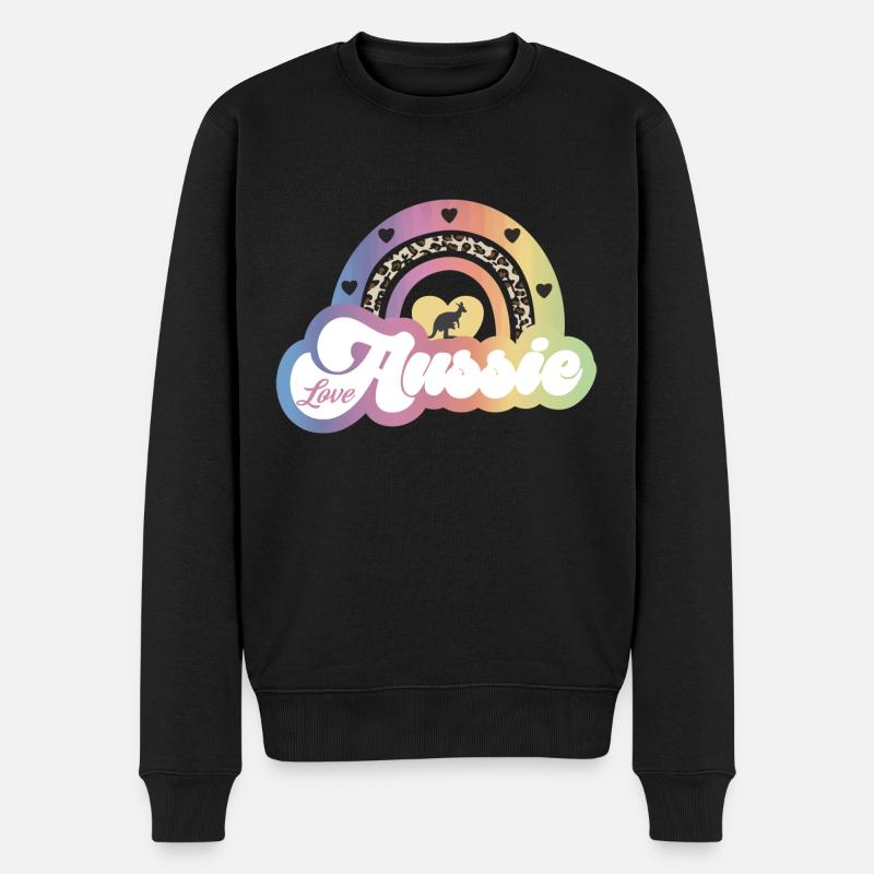Aussie Love - Männer Premium Bio Pullover - Schwarz