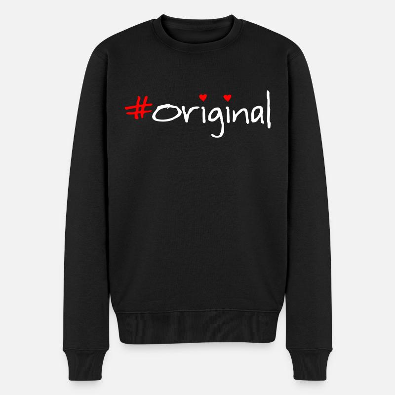 Original - Männer Premium Bio Pullover - Schwarz