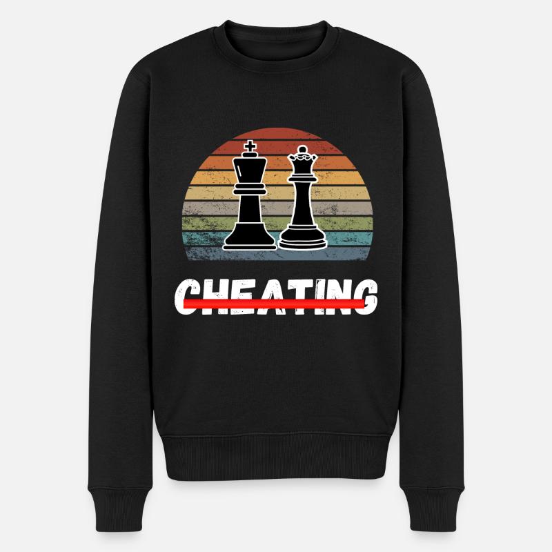 Schach Trend Schummeln Cheating Meme Beziehung - Männer Premium Bio Pullover - Schwarz
