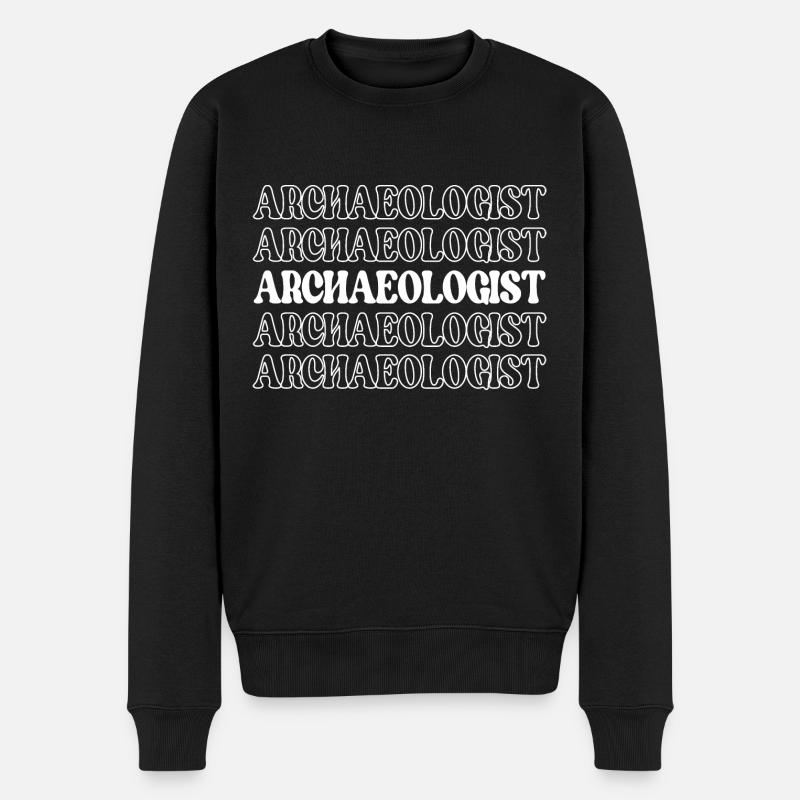 Archäologe, Historiker, Antiquar - Männer Premium Bio Pullover - Schwarz