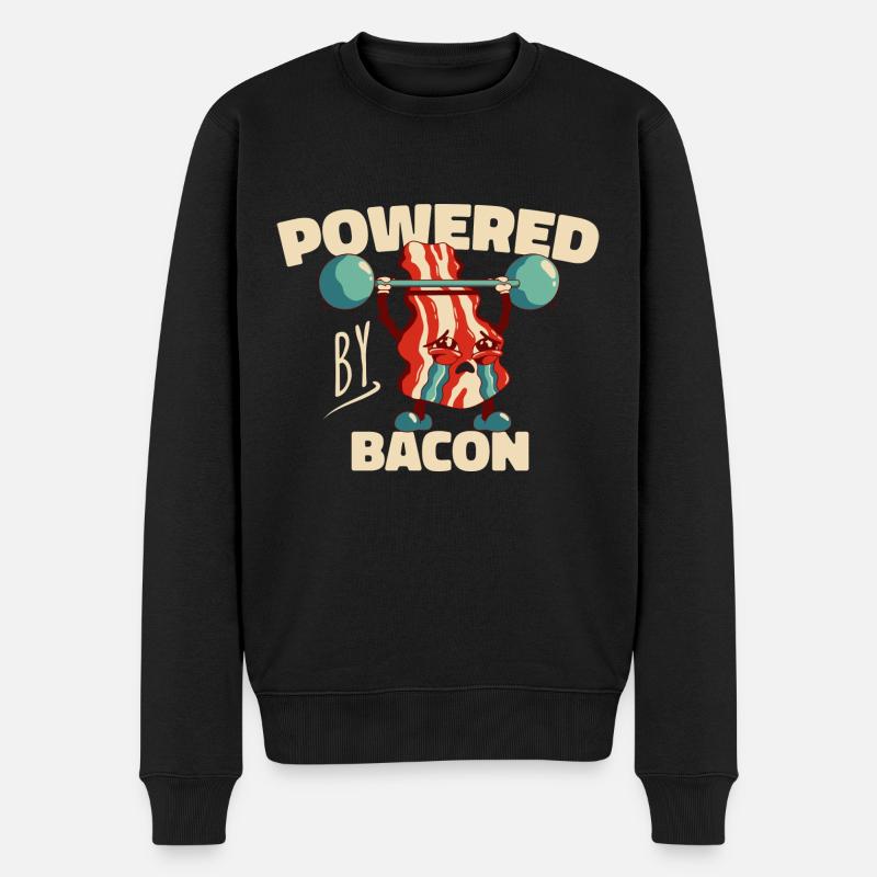 Propulsé par Bacon Funny Bacon Lover - Pull Premium bio Homme - noir