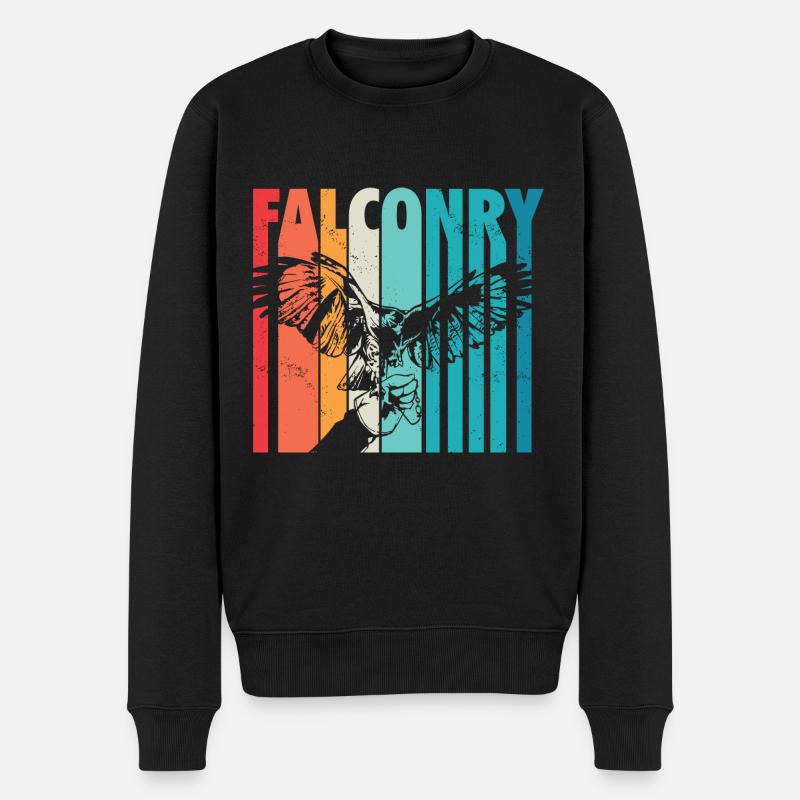 Falknerei - Männer Premium Bio Pullover - Schwarz