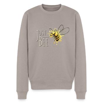 Just Bee Be Yourself Little Honey Bee - Men's Premium Organic Jumper - taupe - Front - Nico (187cm)