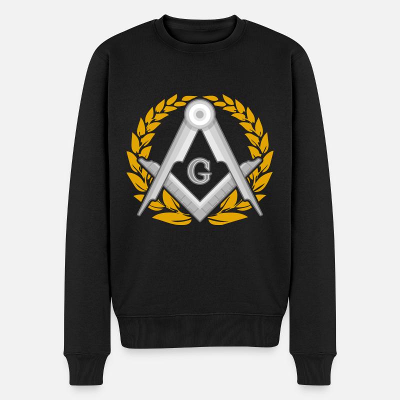 Masonic Freemasonry Fraternal - Männer Premium Bio Pullover - Schwarz