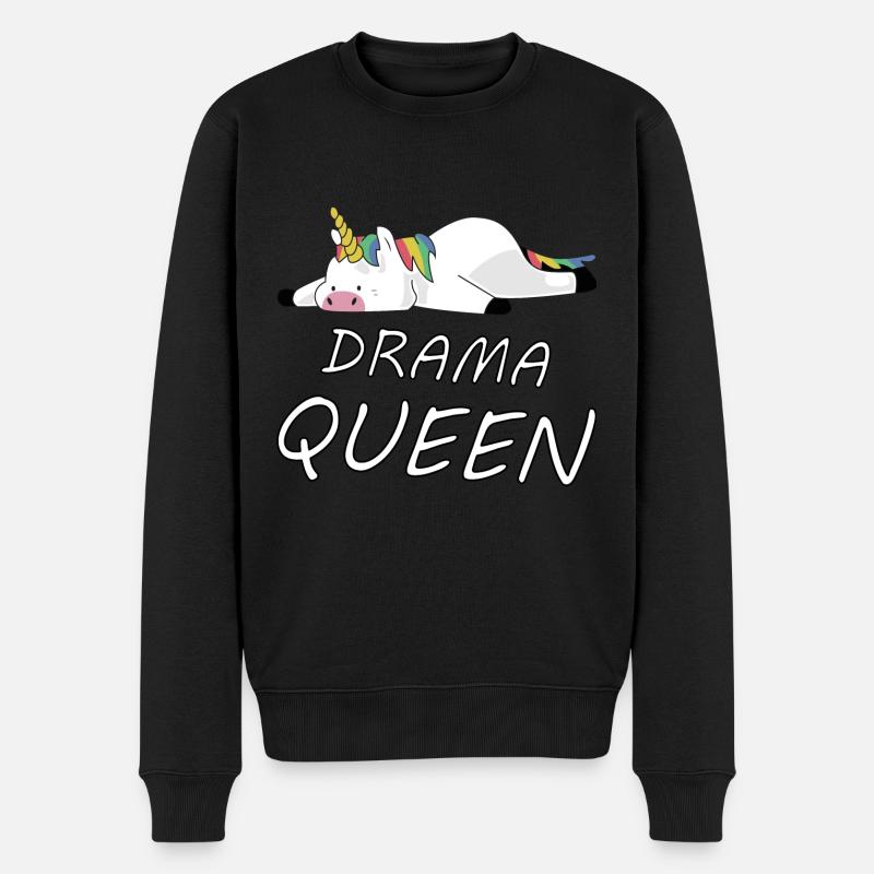 Licorne Unicorn Drama Queen drôle cadeau - Pull Premium bio Homme - noir