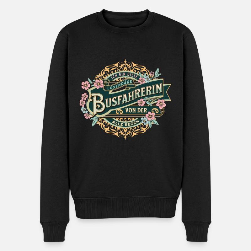 Busfahrerin ich bin dieser legendäre Busfahrer - Männer Premium Bio Pullover - Schwarz