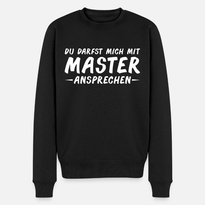 Master Abschluss Studium Masterabschluss bestanden - Männer Premium Bio Pullover - Schwarz