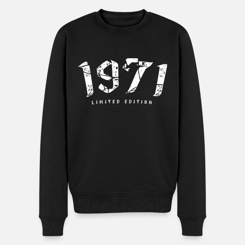 Limited Edition Jahrgang 1971 - Männer Premium Bio Pullover - Schwarz