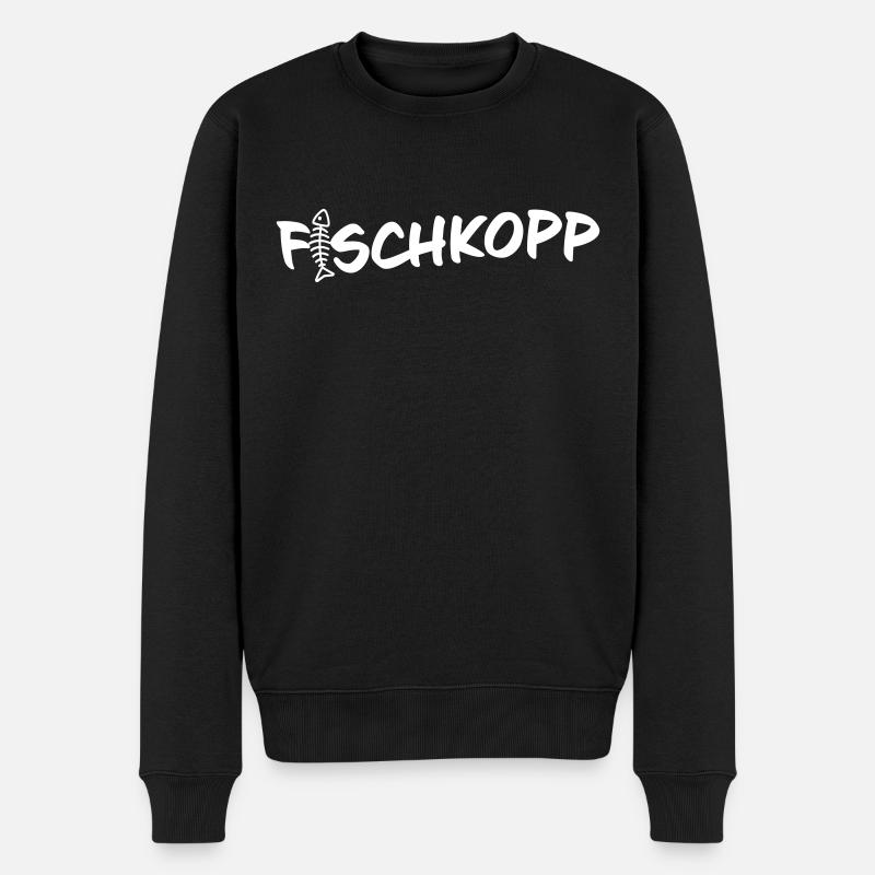 Fischkopp - Männer Premium Bio Pullover - Schwarz