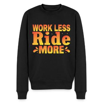 Travailler moins, rouler plus - La liberté de la route - Pull Premium bio Homme - noir - Devant - Nico (187cm)