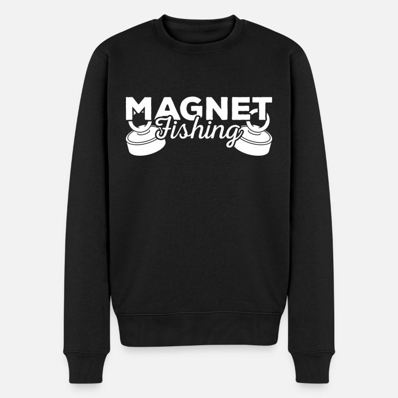 Magnetfischen - Männer Premium Bio Pullover - Schwarz