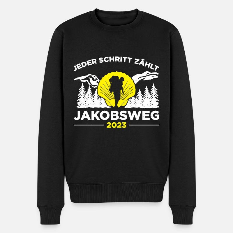 Jakobsweg Für Pilger Wanderer Pilgerweg Camino de - Männer Premium Bio Pullover - Schwarz