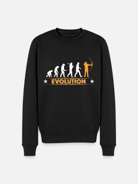 Archery evolution - orange/white - Men's Premium Organic Jumper - black