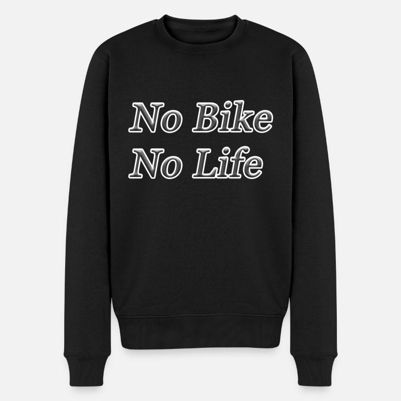 Kein Bike No Life - Männer Premium Bio Pullover - Schwarz