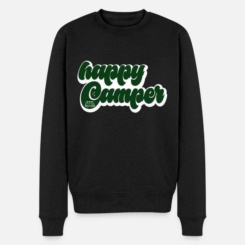 Happy Camper - Pull Premium bio Homme - noir
