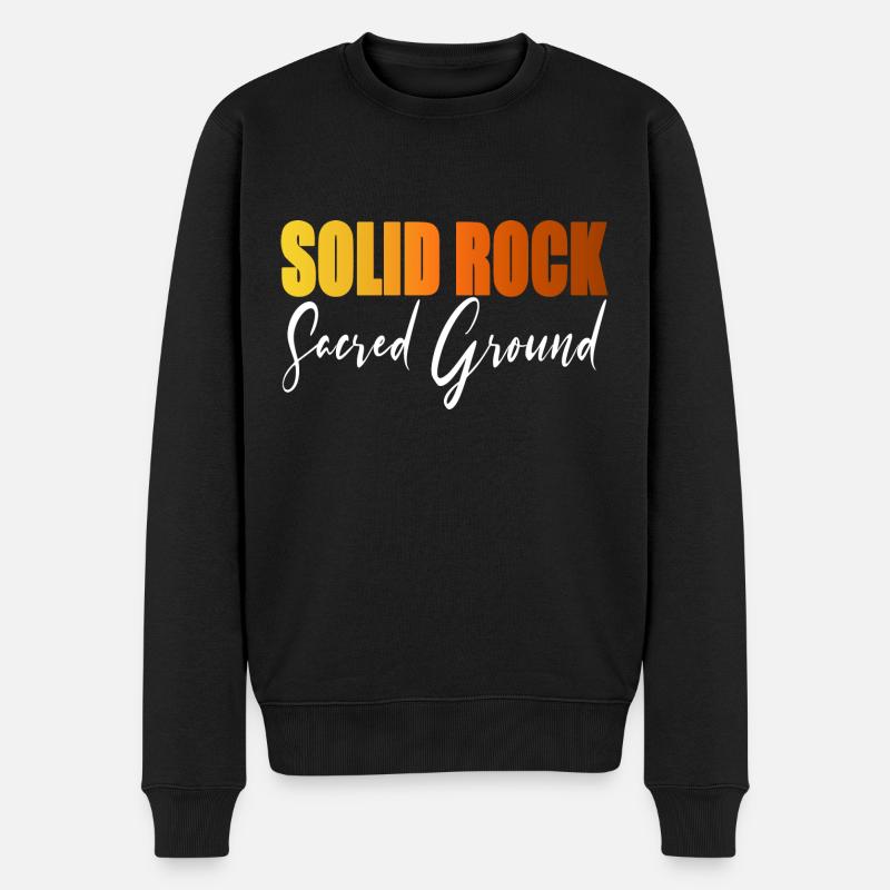 SOLID ROCK Sacred Ground - Men's Premium Organic Jumper - black