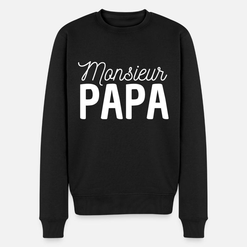 Monsieur Papa - Pull Premium bio Homme - noir