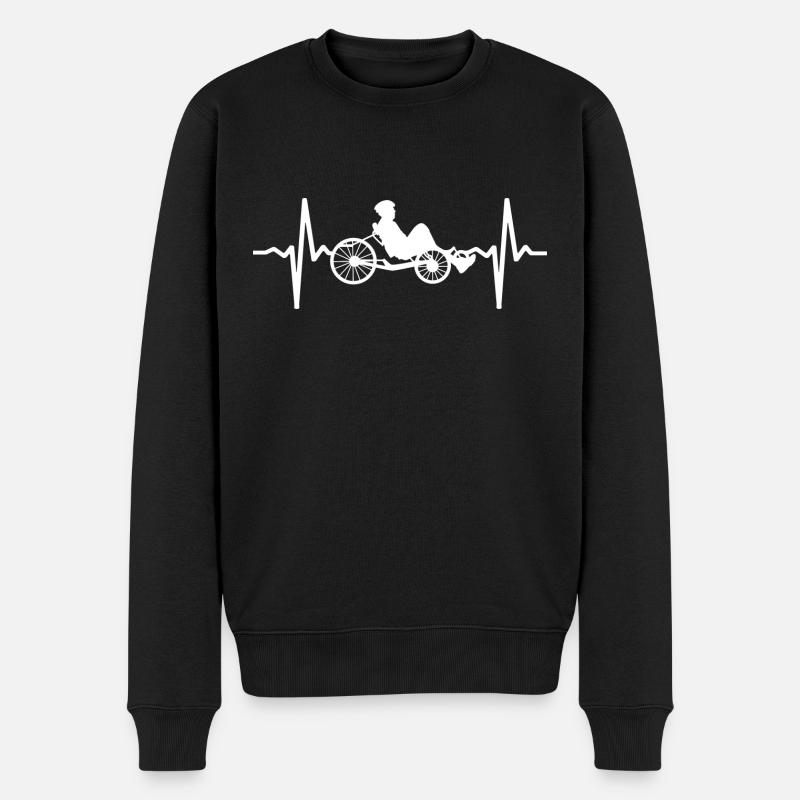 Liegerad Liegerad Liegerad - Männer Premium Bio Pullover - Schwarz
